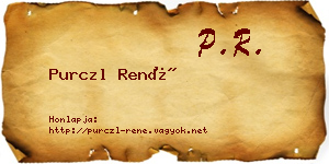 Purczl René névjegykártya
